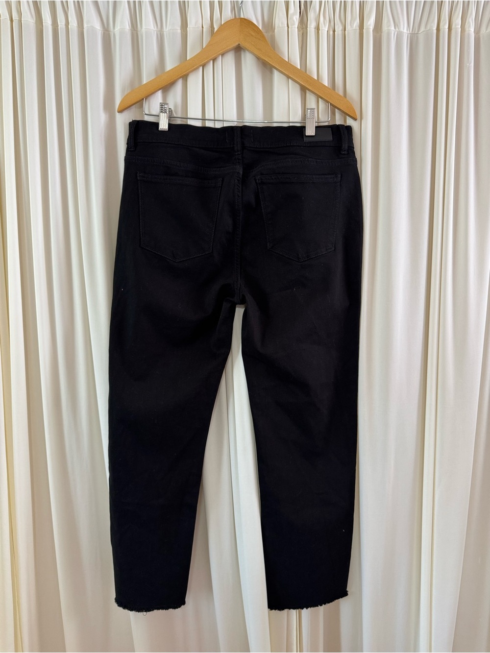 DL1961 Mara Straight Ankle Mid Rise Instasculpt Black Peached‎ Raw Jeans Size 32 - Picture 7 of 10